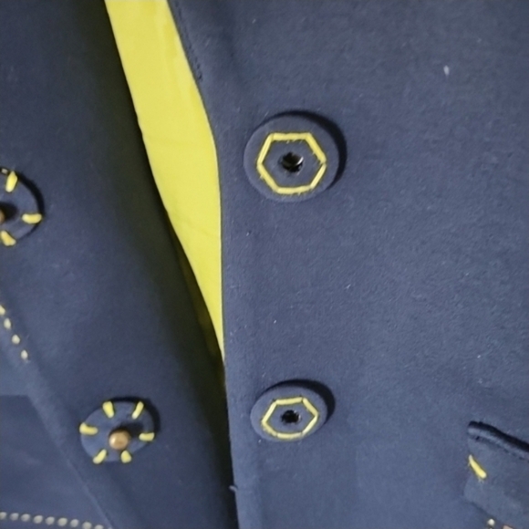 Trina Turk Tailored Blazer Jacket Contrast Stitch Lime Lining Size 8 - Picture 6 of 11